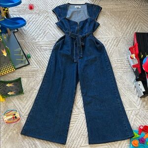 Reformation Stylish Denim Jumpsuit